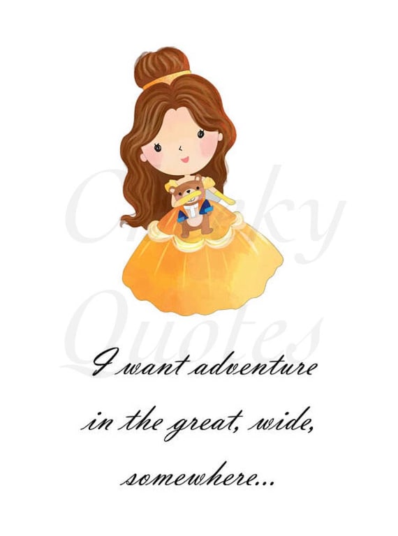 Belle Disney Princesse Citation La Beaute Et Les Citations De Etsy France