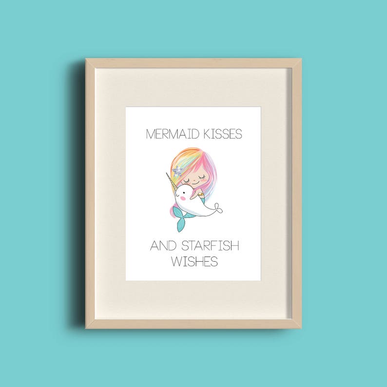 Meerjungfrau Küsse Meerjungfrau Kunst Meerjungfrau Zitate Druckbare Meerjungfrau Kunst