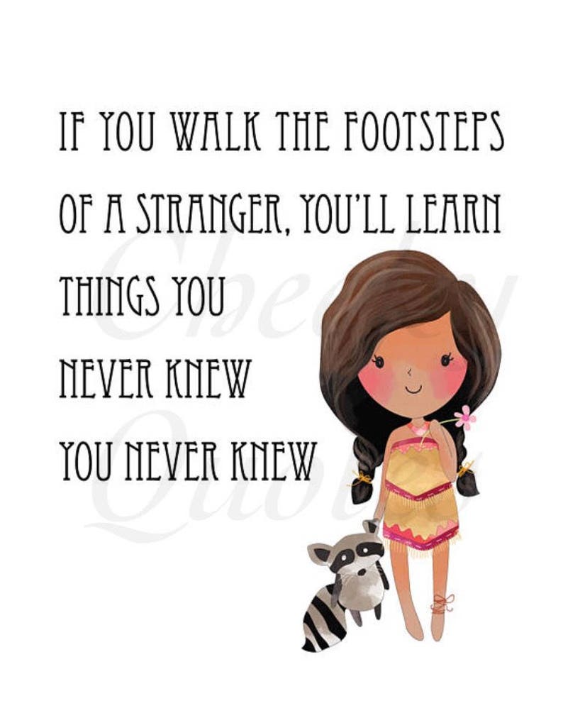 Pocahontas Disney Princess Quote Pocahontas Quotes Printable | Etsy