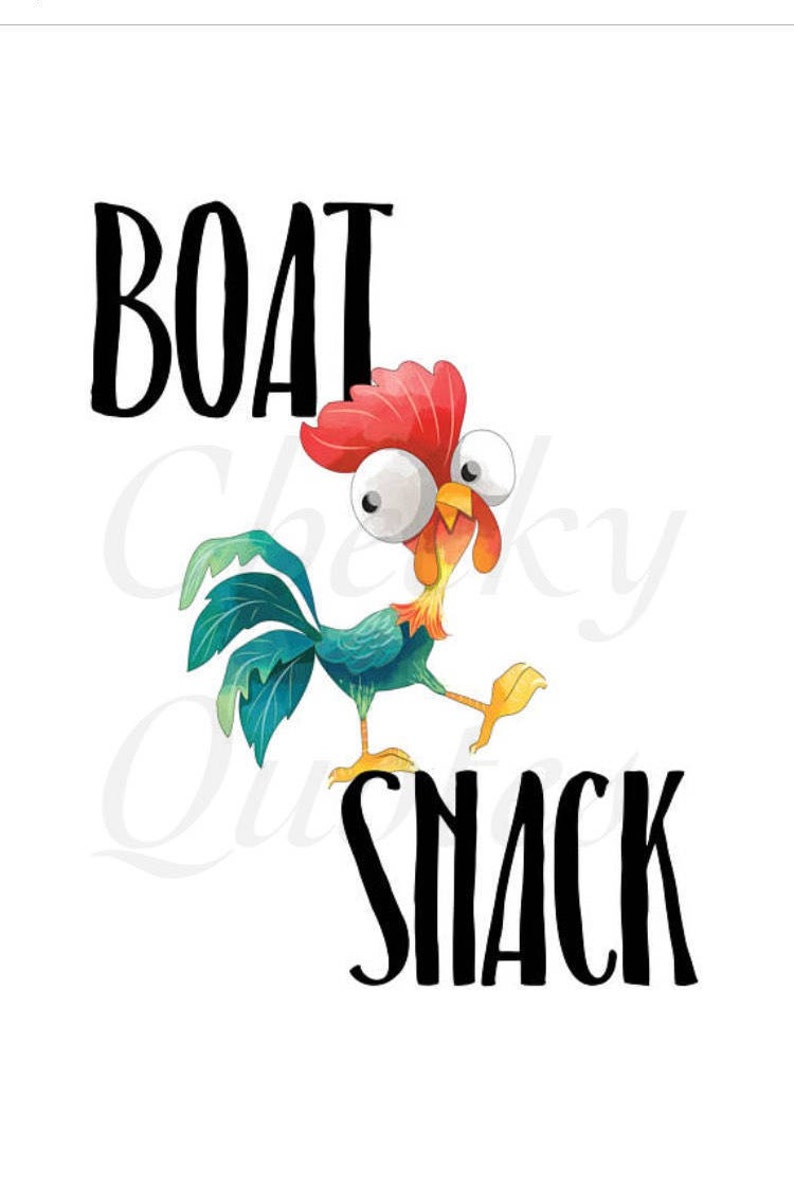 Boat Snack Moana Hei Hei Printable Art Instant Digital | Etsy