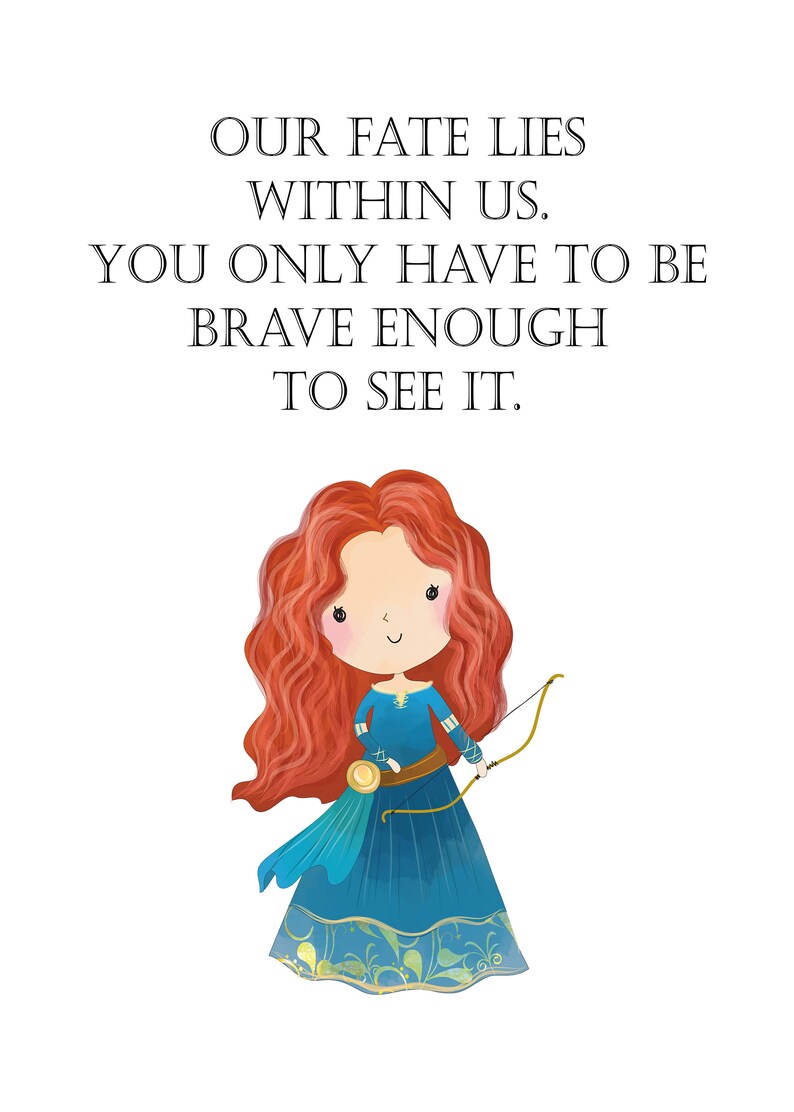 Merida Disney Princess Quotes Disney Brave Quotes Disney Wall Art