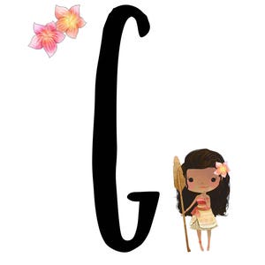 moana letters moana themed printable letter art digital etsy