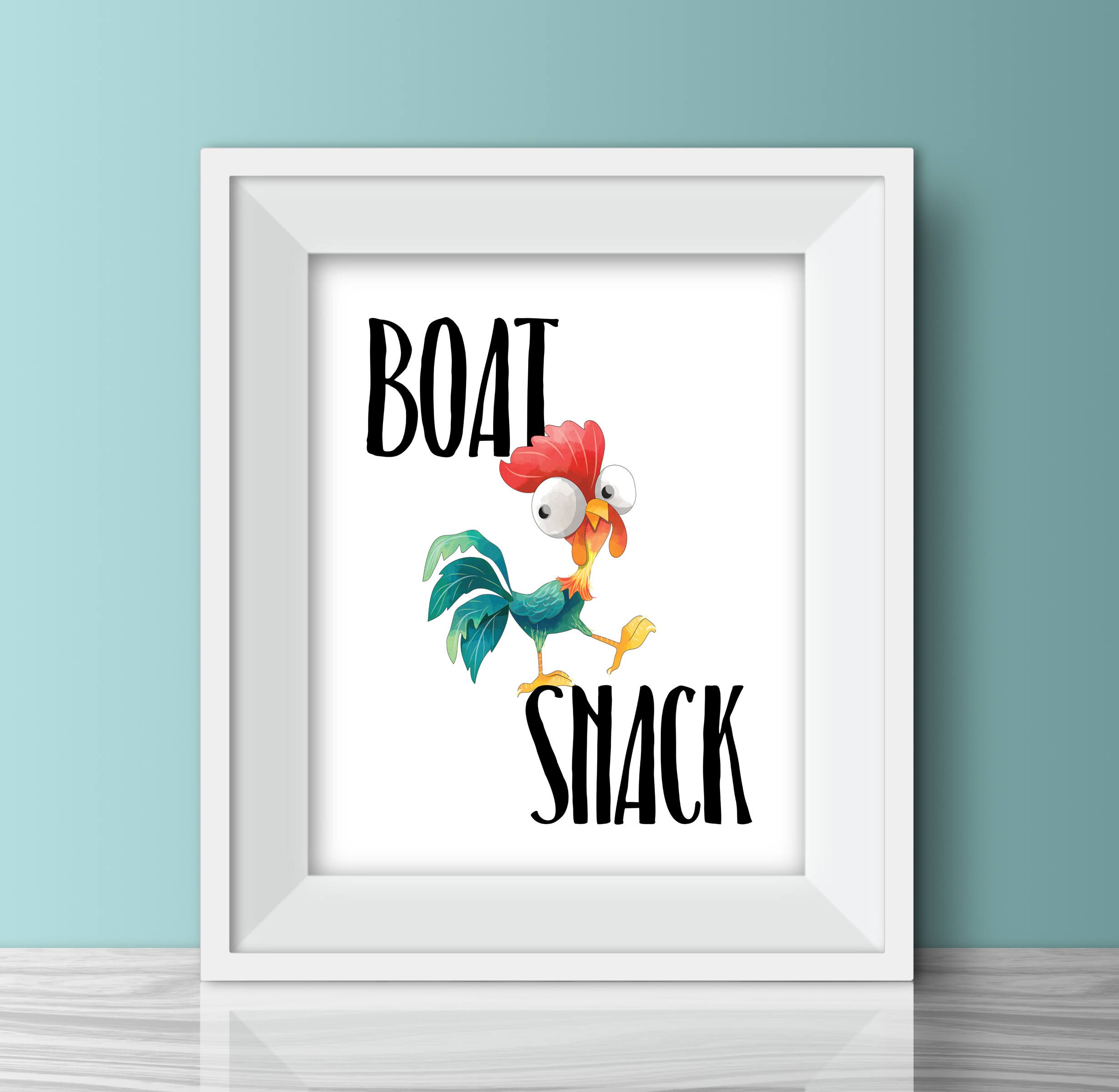 Boat Snack Moana Hei Hei Printable Art Instant Digital Etsy