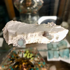 Beautiful feldspar with cute little pieces of Fluorite crystals, High Quality Green/Purple, Erongo Mountains, Namibia