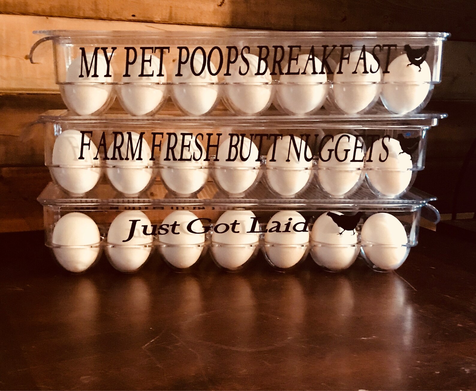 Hard reusable Plastic Egg carton Farm Fresh Eggs Etsy