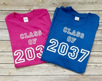 Class of 2037 Shirt, School Shirt, Graduation Year Shirt, First 1st Day of School T Shirt, Pre-K Shirt