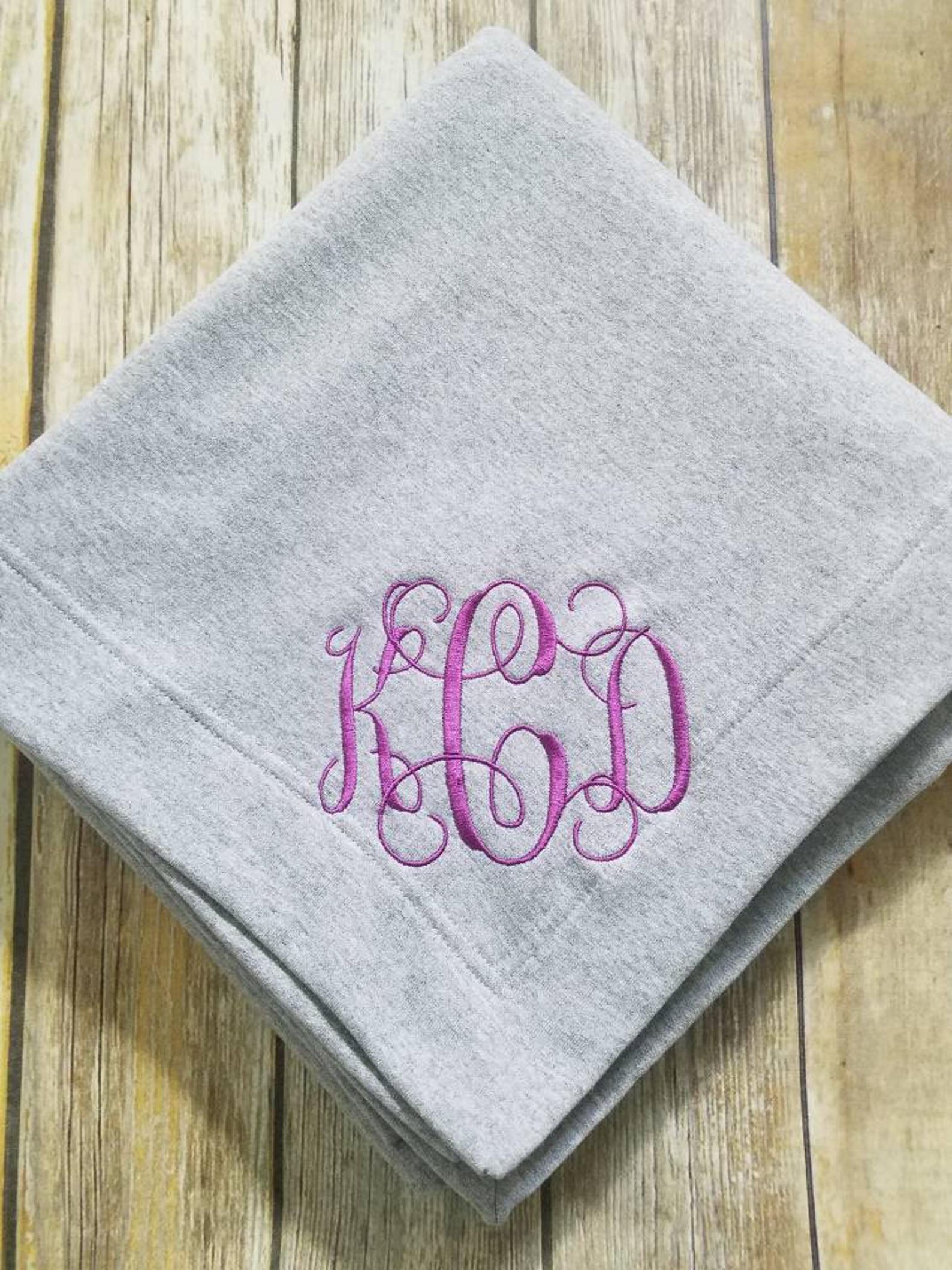 Embroidered Stadium Blanket Personalized Blanket Throw Etsy