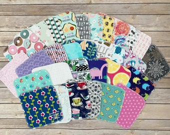 Cloth Wipes, Double Layer Flannel, 6.5 inch Square, Wash Cloths, Reusable Tissue, Eco-friendly Baby Wipes,Family Cloth, 2 Ply, Toilet Paper