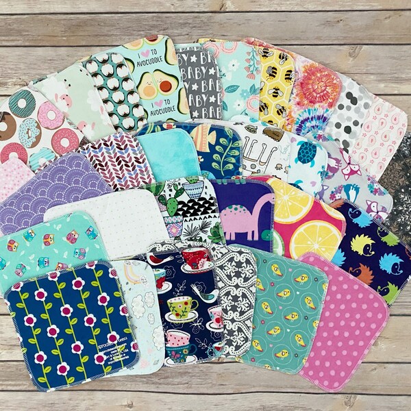 Cloth Wipes, Double Layer Flannel, 6.5 inch Square, Wash Cloths, Reusable Tissue, Eco-friendly Baby Wipes,Family Cloth, 2 Ply, Toilet Paper