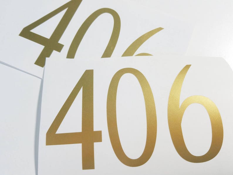 Mailbox Number Decals Replacement Numbers for Mailbox Gold Etsy