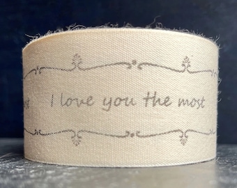 Personalised wide cotton ribbon