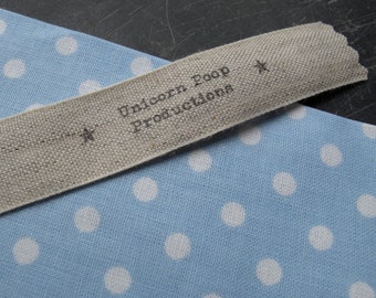 Personalised Handmade Linen Label