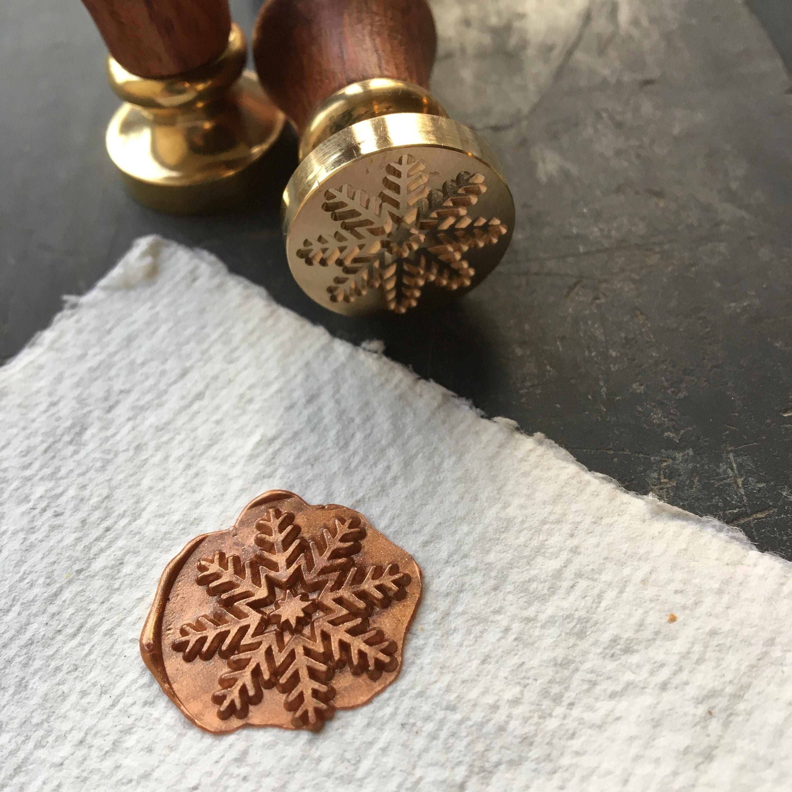 Custom Wax Stamp - Hello Snowflake Designs
