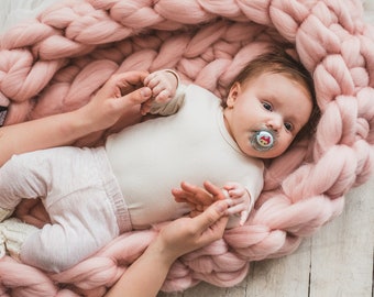 knitted baby nest