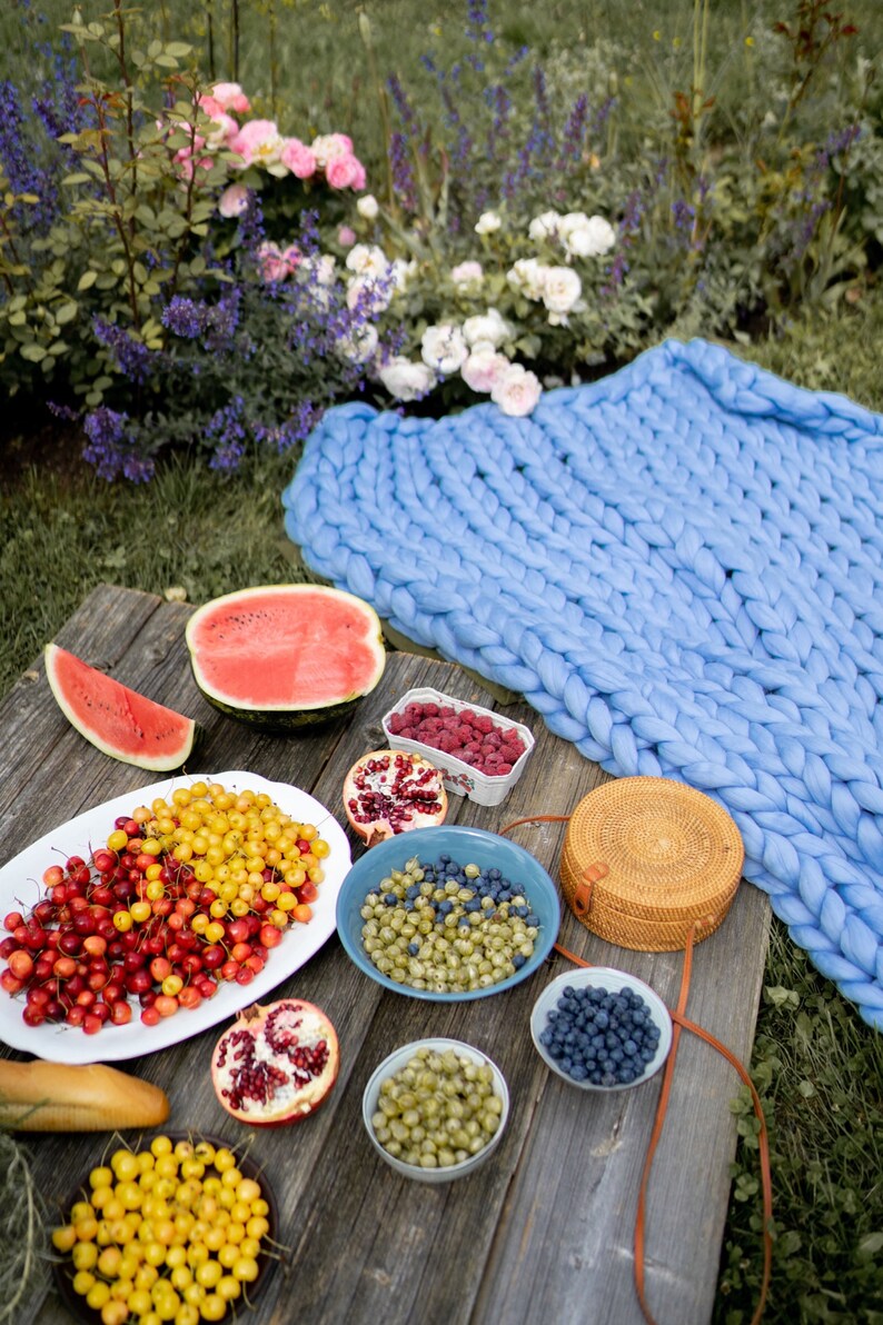 Photoshoot Prop Mothers Day Gift Chunky Blanket Chunky Knit Blanket Thick Knit Blanket Merino Wool Throw