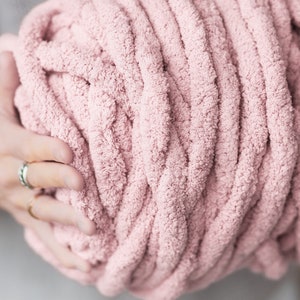 Diy chunky yarn chenille yarn ball baby pink