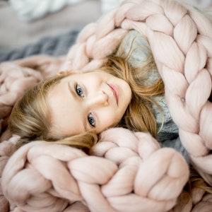 Chunky Knit Blanket, Kids Blanket, Baby Blanket, Merino Blanket, Organic Blanket, Warm Kids Blanket, Kids Room Blanket, Housewarming Gift