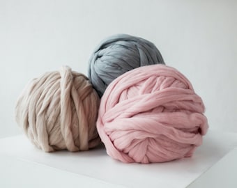 Chunky Yarn, Chunky Knit Yarn, Giant Yarn, Chunky Knit Wool, Merino Wool, Bulky Yarn, Easter Gift