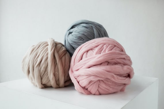 Chunky Yarn, 1lb Giant Yarn,Big Yarn,- Make your own Chunky knit Blanket,  scarf