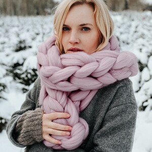 Chunky Knit Scarf, Knitted Scarf, Oversized Scarf, Merino Scarf, Warm Scarf, Wool Scarf, Thick Scarf, Women Scarf, Housewarming Gift