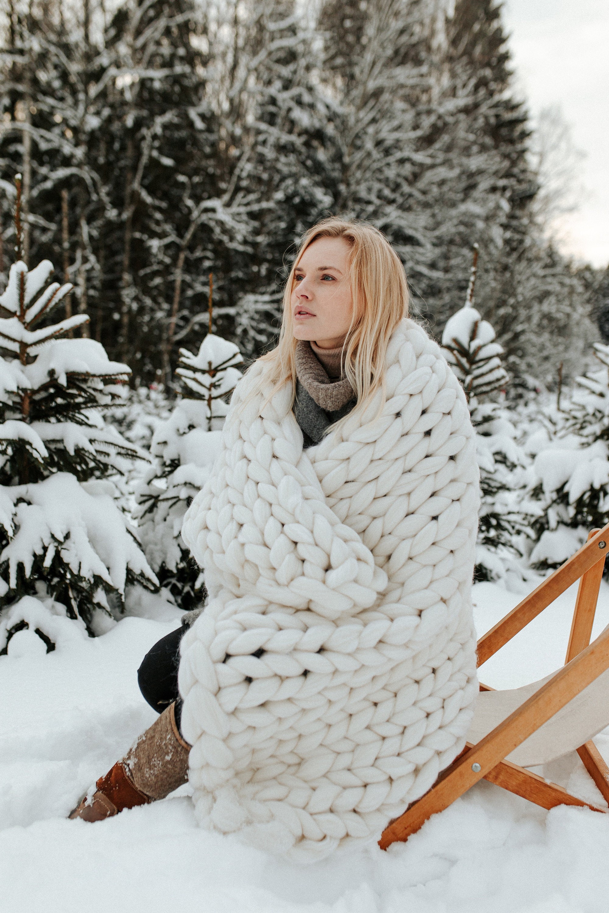 No Shed Chunky Knit Etsy