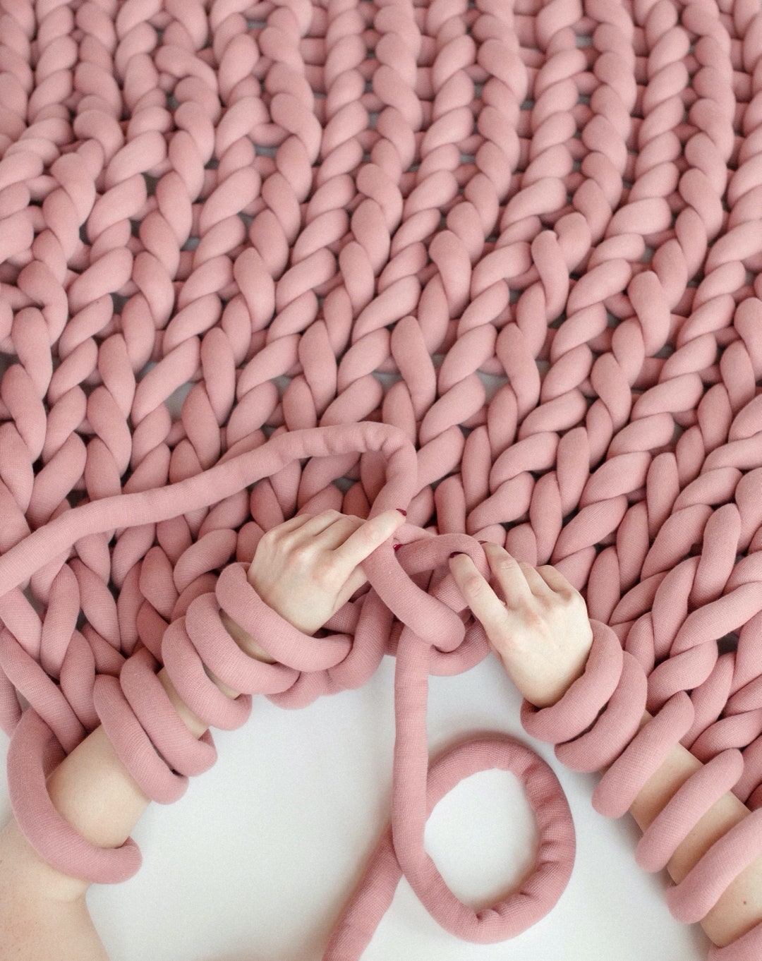 Chunky Knit Yarn Yarn for Chunky Knit Blanket Cotton Tube Etsy