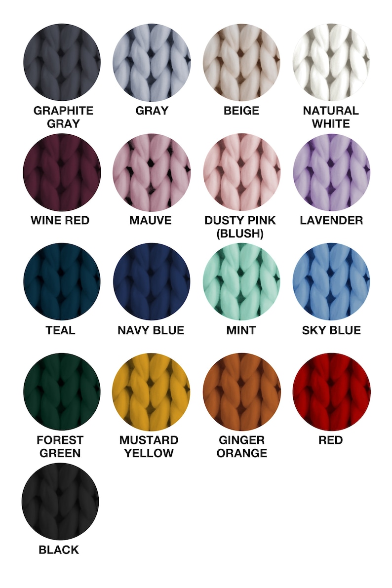 Wa color card merino wool