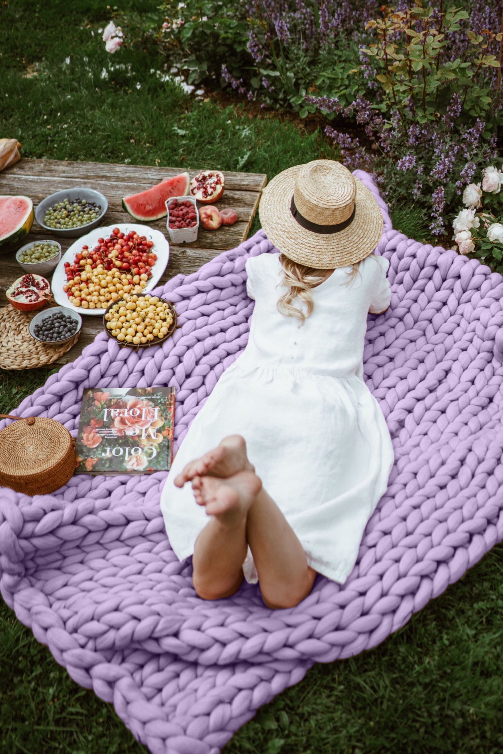 Organic Merino Wool Blanket, Chunky Knit Throw, Eco-Friendly and Sustainable, Housewarming Gift