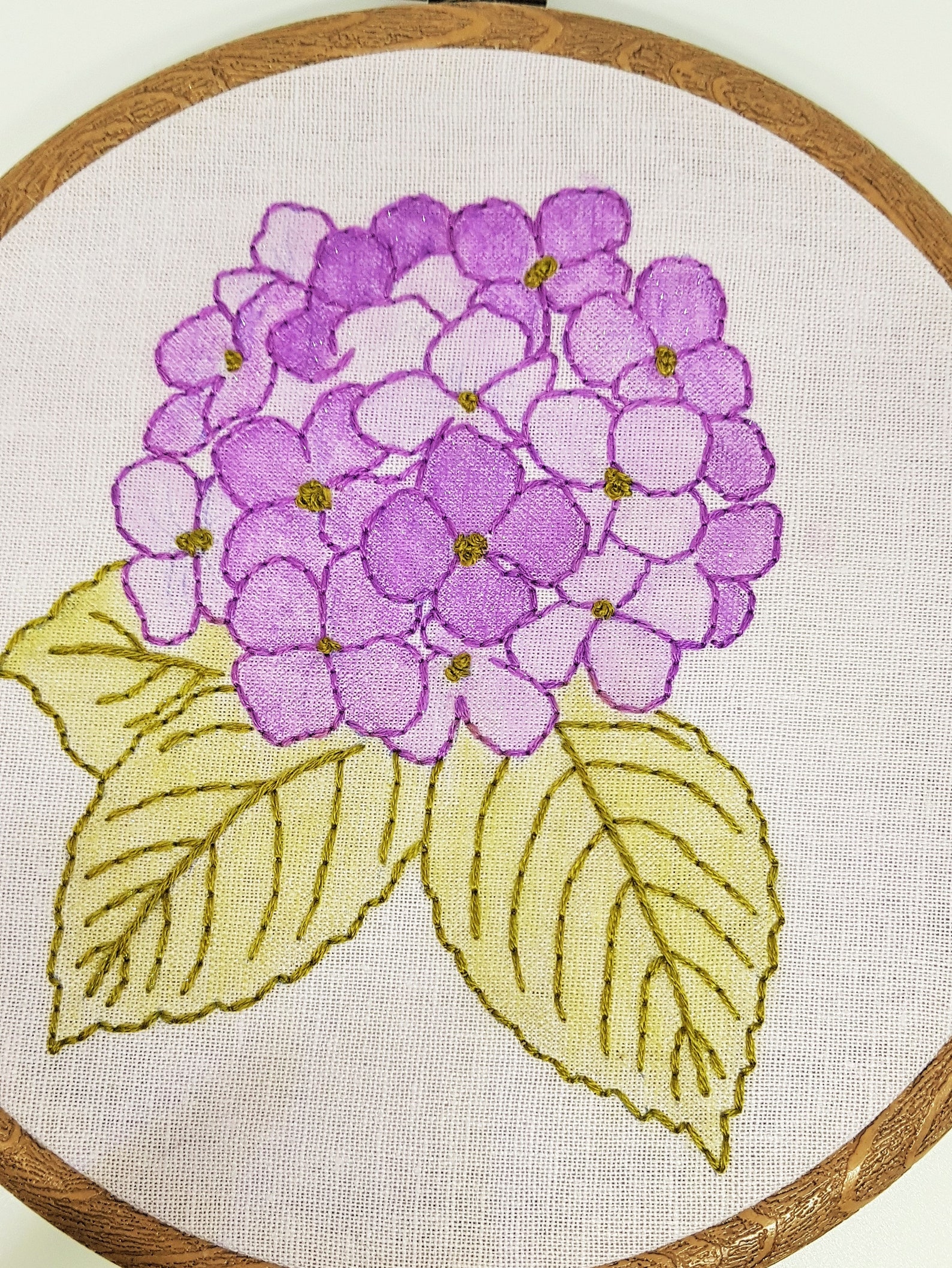 Hydrangea Embroidery Floral Gift Gardener Gift Flower - Etsy
