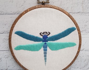 Dragonfly Embroidery Hoop,  Entomology Gift, Nature Lover Gift