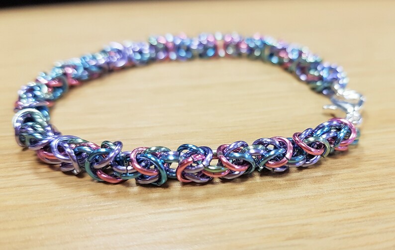 Unicorn Bracelet Chainmaille Bracelet Byzantine Bracelet Unicorn Chainmaille