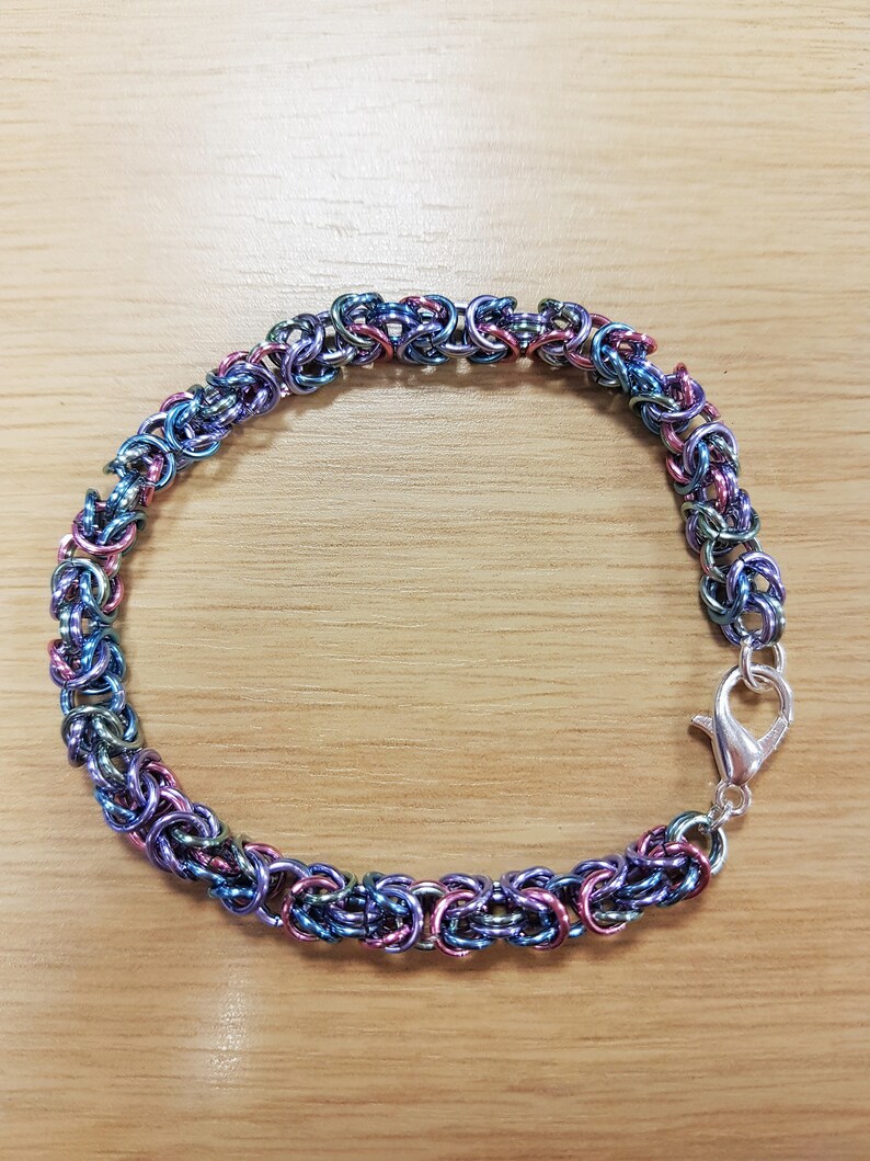 Unicorn Bracelet Chainmaille Bracelet Byzantine Bracelet Unicorn Chainmaille