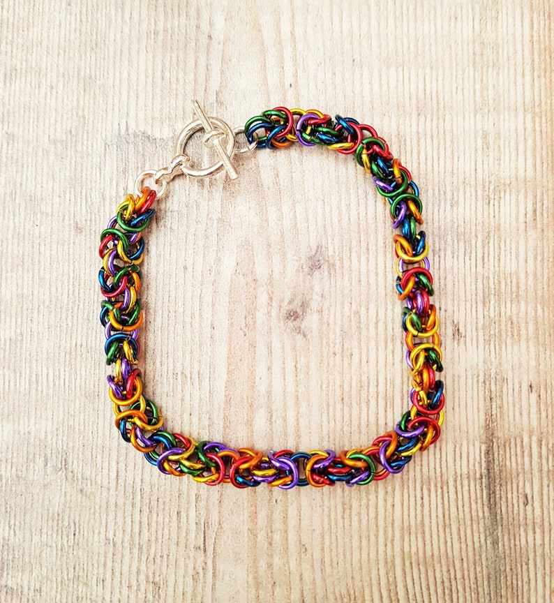 Unicorn Bracelet Chainmaille Bracelet Byzantine Bracelet Unicorn Chainmaille