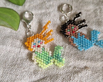 Beaded Mermaid Stitch Marker, Progress Keeper, Knitting Gift, Crochet Gift, Knitting Marker