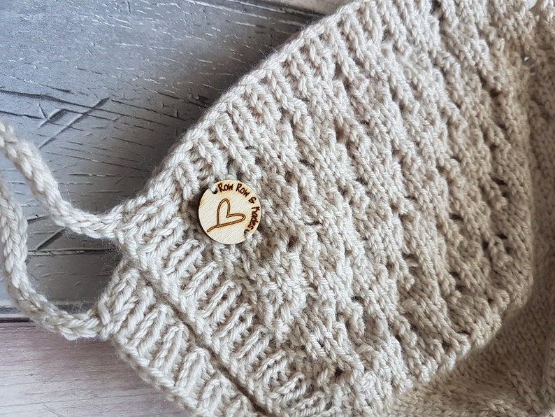 KNITTING PATTERN Baby Bonnet with Lace Work Knitting
