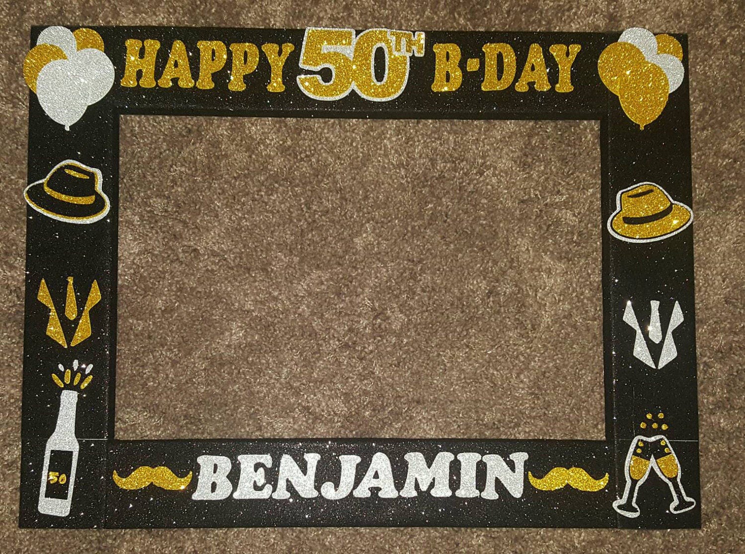 50th Birthday Photo Booth Frame