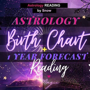 Leitura de Astrologia Relatório de Mapa Astral + Previsão de 1 Ano, Previsão de 12 Meses, Leitura de Mapa Natal, Análise de Mapa Astral, Astrologia em Profundidade