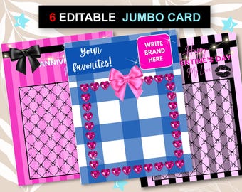 Editable Anniversary Jumbo Card Templates