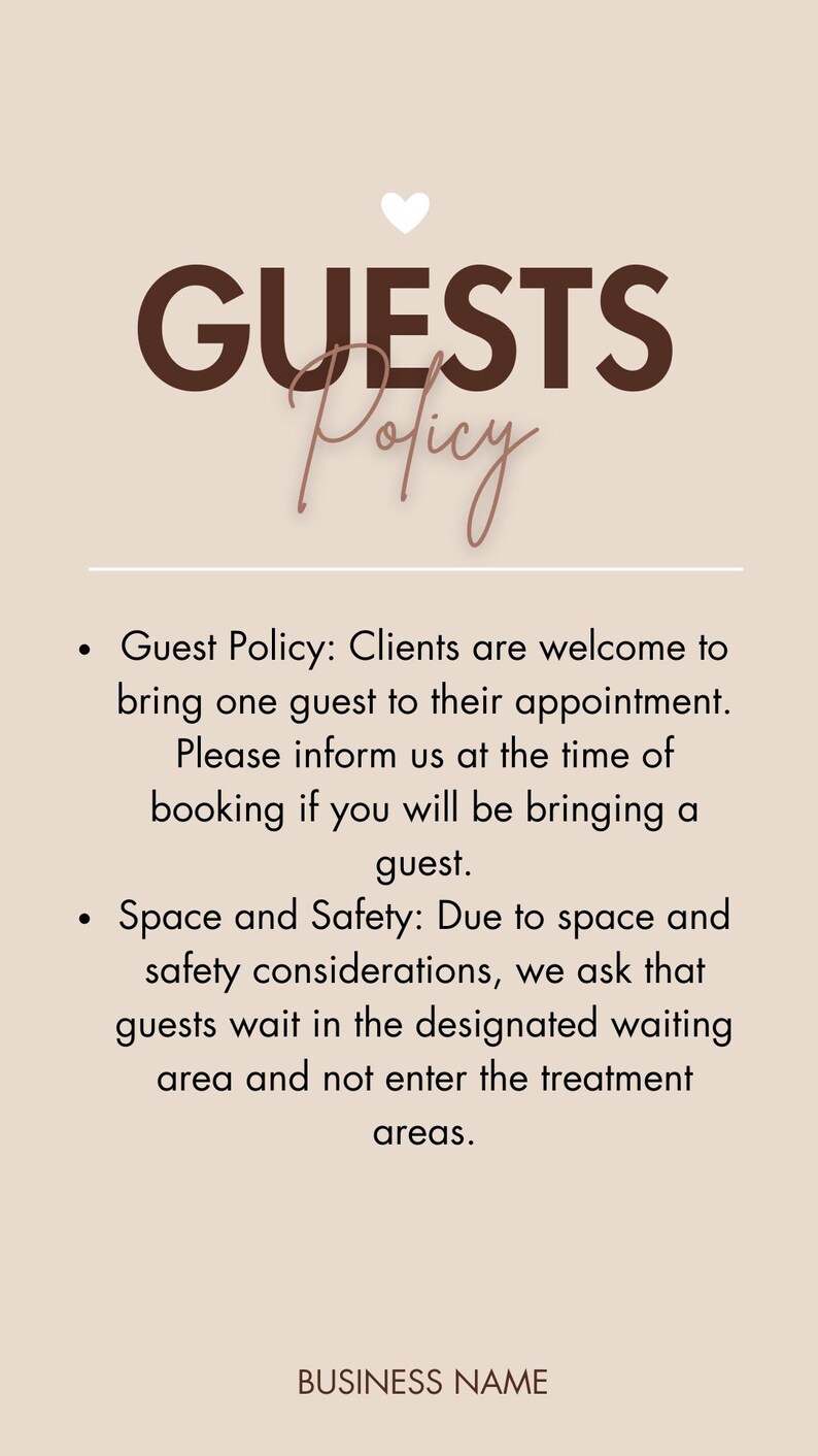 Booking Policy Template: Instagram Story, Post & Print (canva, Acuity ...