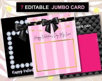 Editable Valentine's Day Jumbo Card Templates