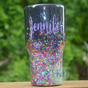 glitter tumbler yeti