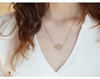 Collar de oro mínimo de 18 quilates todos los días, collares de dama de honor, regalo del día de la madre, collares simples de todos los días, collar de oro delicado, piedra preciosa de abril