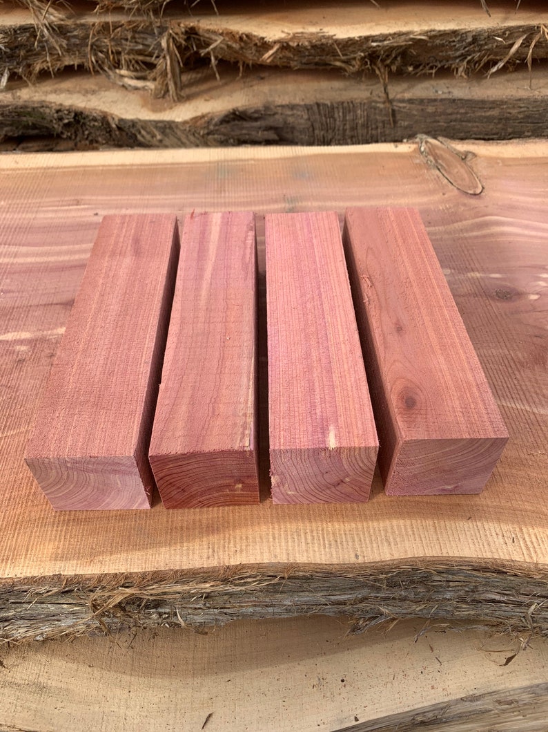 Eastern Red Cedar 2x2x8 Blanks 4pk Wood Turning Blanks Etsy