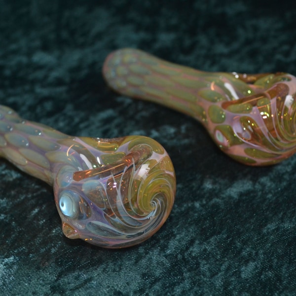 ZU Glass Specialty Color Changing Fume Dot Bubble Art Piece