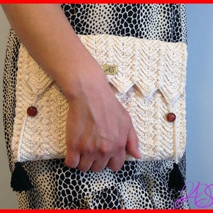 Crochet Clutch Pattern, PDF Instant Download, Purse Crochet Pattern, Bag Crochet Pattern, Chevron Stitch Crochet Pattern