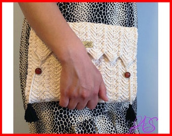 Crochet Clutch Pattern, PDF Instant Download, Purse Crochet Pattern, Bag Crochet Pattern, Chevron Stitch Crochet Pattern