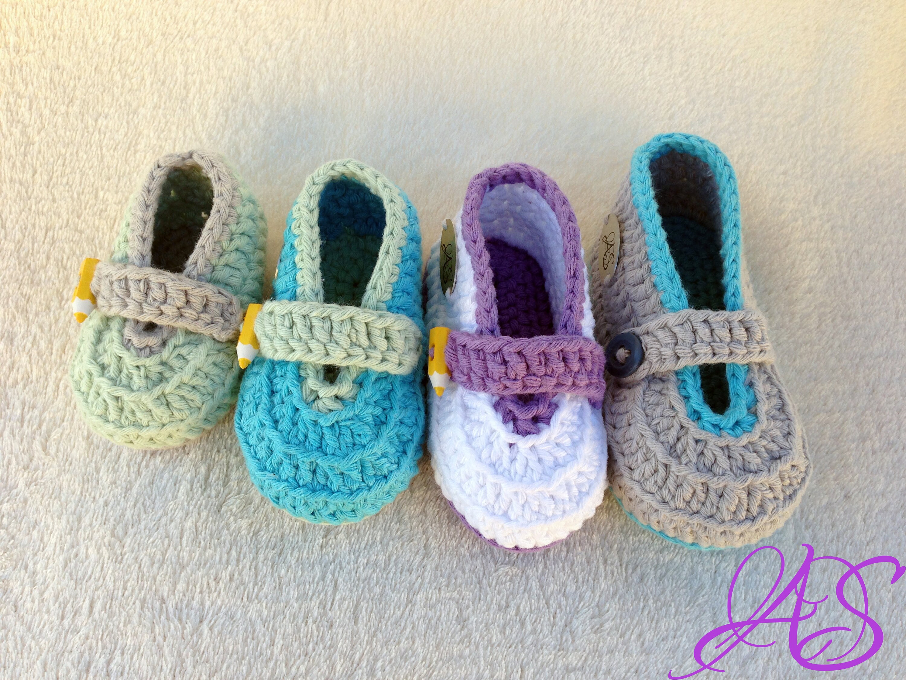 Crochet Baby Shoes Pattern 4 Sizes Newborn Baby. Strap Shoes - Etsy