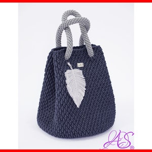 Borsa Modello Uncinetto Casual Grey Schema Borsetta Uncinetto Foto Tutorial