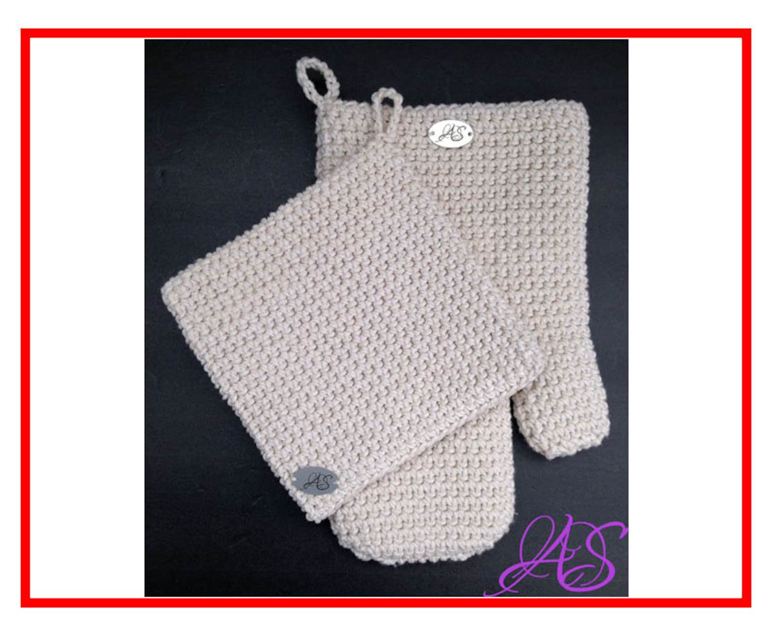 Oven Mitt Crochet Pattern Instant PDF Download Crochet Etsy