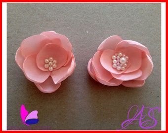 How to Make Fabric Flower with Beaded Center - Instant Download PDF Photo Fabric Flowers Tutorial Pattern DIY crafting supplies